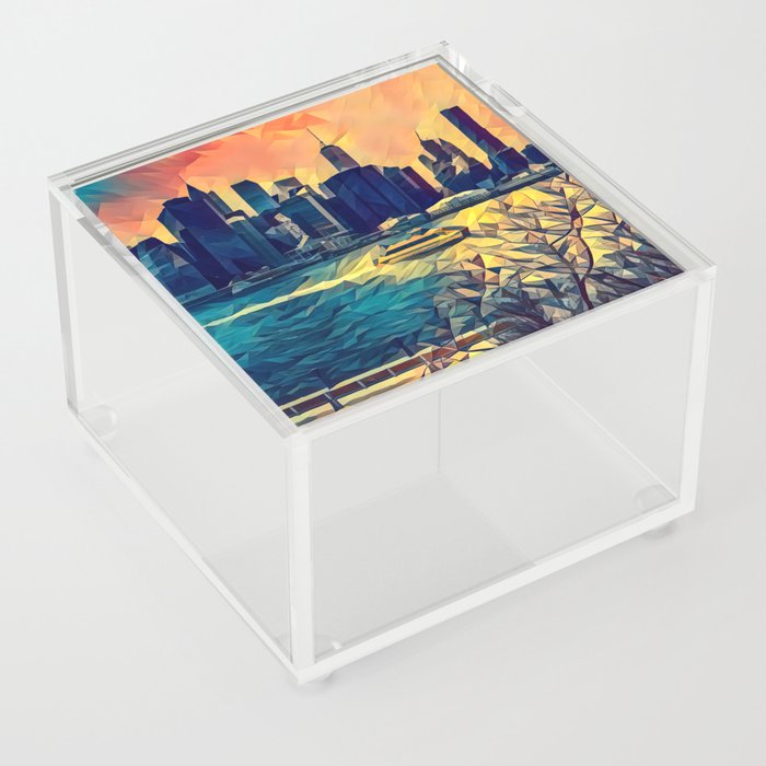 Manhattan skyline in New York City Acrylic Box