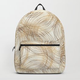 Metallic Gold Circles Pattern Backpack