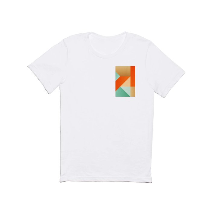 Abstract art - Color pattern 2 - green, orange , gold T Shirt