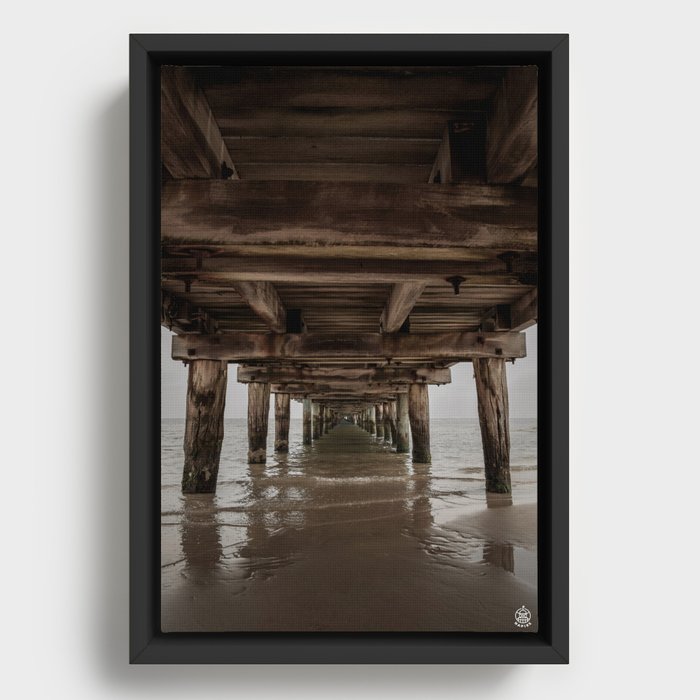 Under the Pier  Framed Canvas