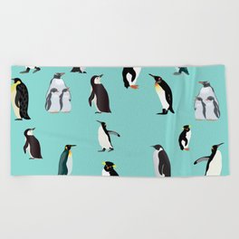 Penguin Pattern3 Beach Towel