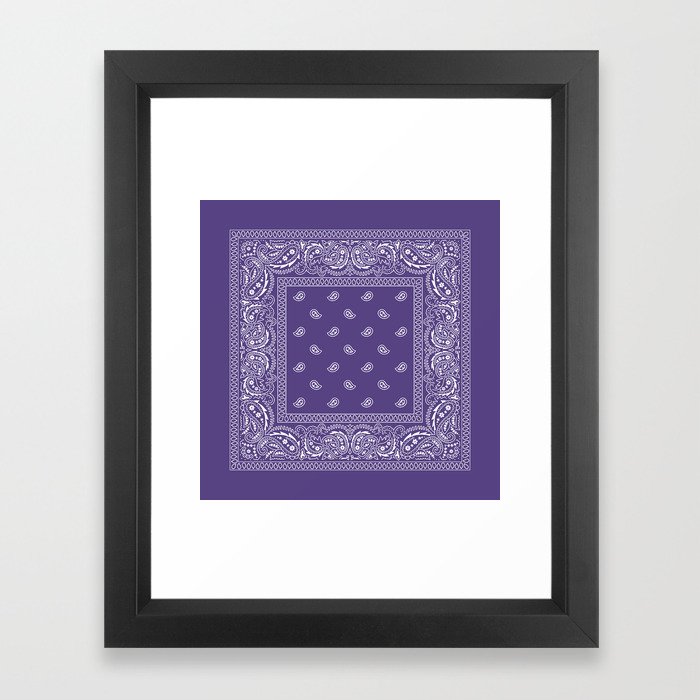 Bandana - Southwestern - Ultra Violet Framed Art Print