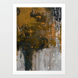 Yellow abstract Art Print