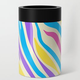 Mid Century Modern Zebra Print Pattern - Vibrant Colors Can Cooler