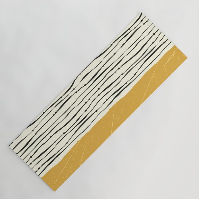 Gold Zebra Stripes Yoga Mat
