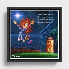 "Twinkle Twinkle" Page Sample (Mother Goose Retold, Trumble Book) Framed Canvas