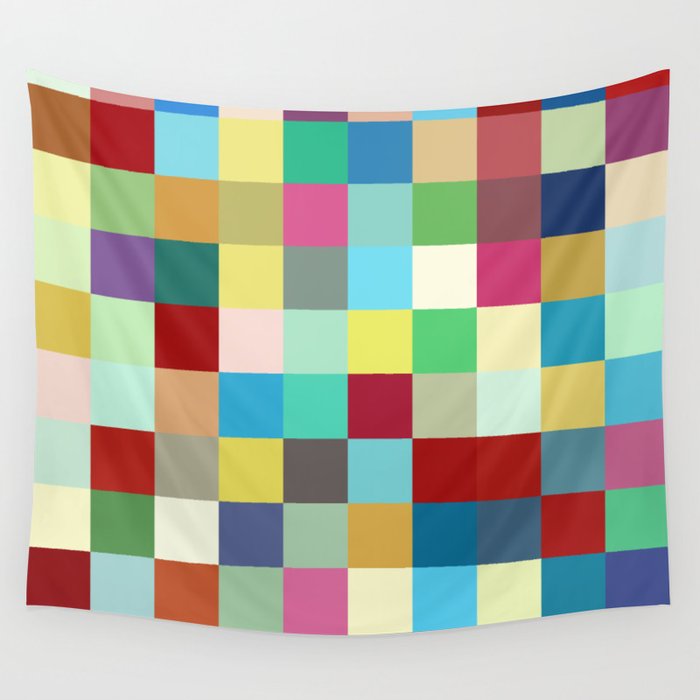 Kanaloa - Colorful Abstract Pixel Pattern Art Wall Tapestry