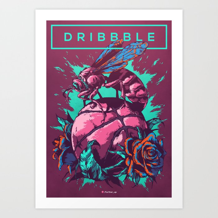 Social Networks / Dribbble Art Print