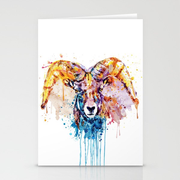 Bighorn Sheep Portrait Stationery Cards