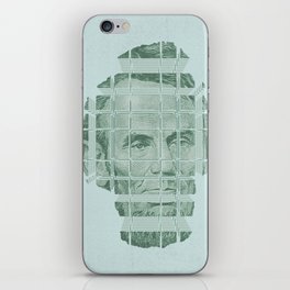 The Various Parts of Mr. Lincoln Exploding Towards the Viewer iPhone Skin