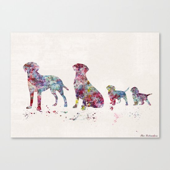 Labrador family Canvas Print