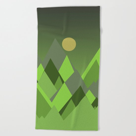 Landscape NC 07 Greenery Beach Towel