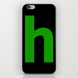 letter H (Green & Black) iPhone Skin
