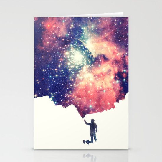 Painting the universe Stationery Cards
