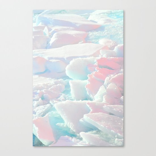Broken Ice Pastel Texture Canvas Print