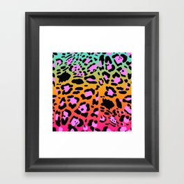 Bright Leopard Print 07 Framed Art Print