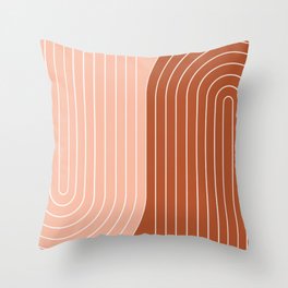 Two Tone Line Curvature XXIX Throw Pillow