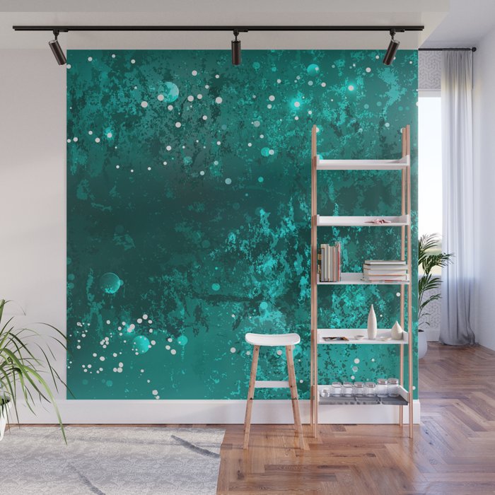 Emerald Glitter Background Wall Mural