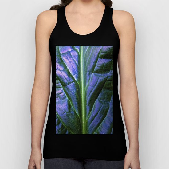 Purple Green Leaf Unisex Tank Top
