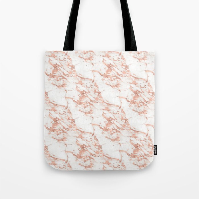 rose gold metallic tote bag