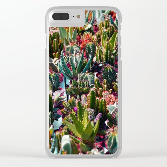 Cactus Garden Clear iPhone Case