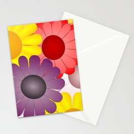 Colorful Daisies Stationery Cards