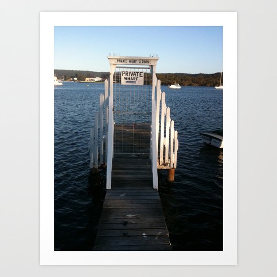 Wharf Walk Art Print