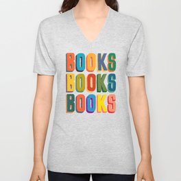 Books books books V Neck T Shirt