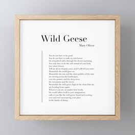 Wild Geese Framed Mini Art Print