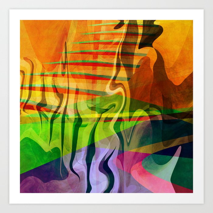 Multicolored abstract 2016 / 013 Art Print