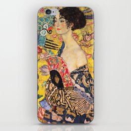 Gustav Klimt - Lady with Fan iPhone Skin