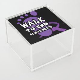 Foot Walk To End Alzheimer Alzheimer's Awareness Acrylic Box