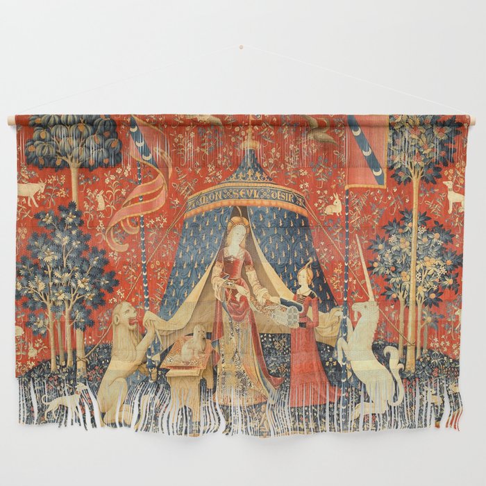 Lady and The Unicorn Medieval Tapestry Wall Hanging