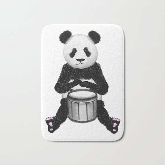 Panda Drummer Bath Mat