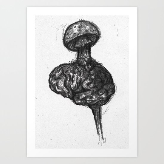 Mushroom marrow Art Print
