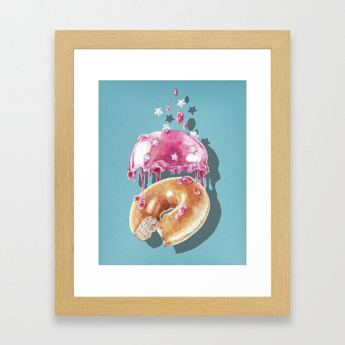 Space Doughnut Framed Art Print