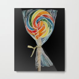 Rainbow Lollipop Metal Print