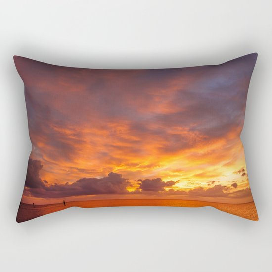 Burning Sunset Rectangular Pillow