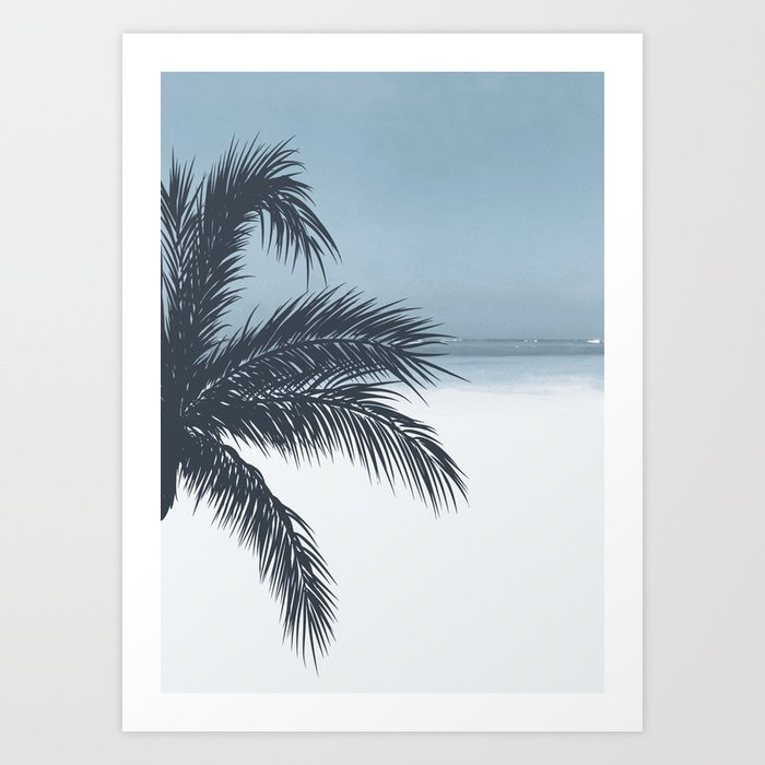 Palm and Ocean Art Print