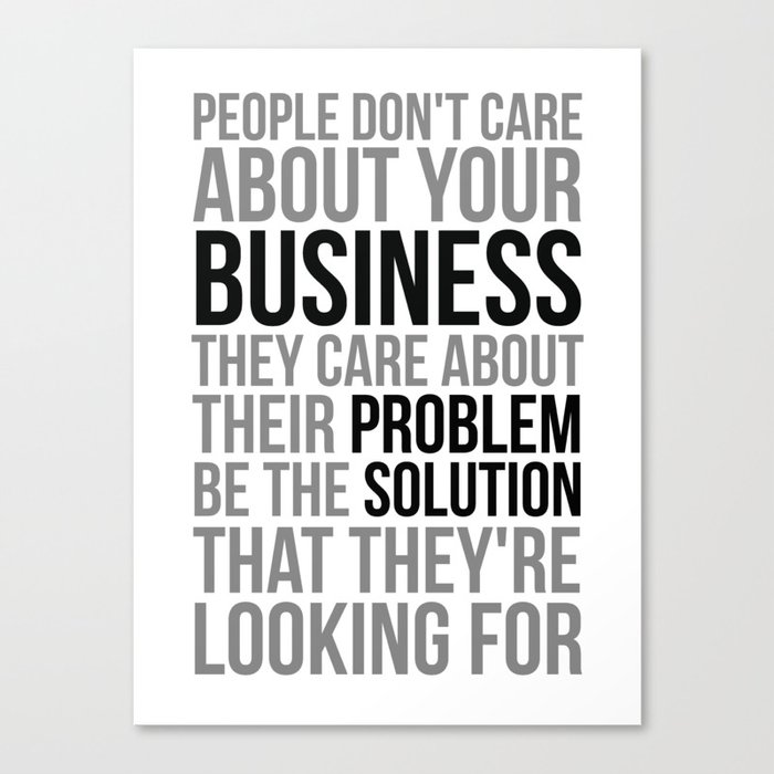 Care About Customer Problem, Office Decor, Office Wall Art, Office Art