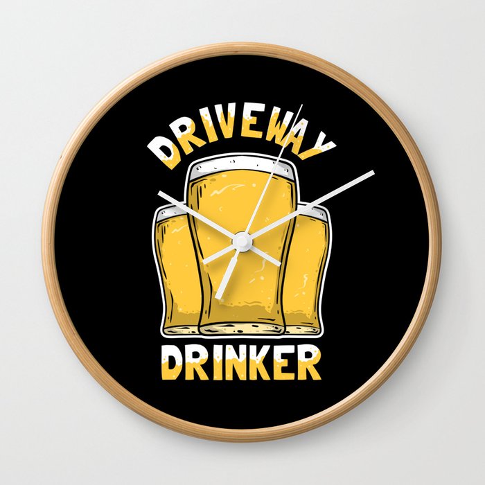 Driveway Drinker Wall Clock
