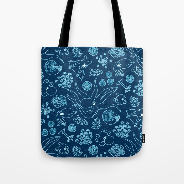 Cephalopods - Bioluminescence Tote Bag by Mia Valdez | Society6