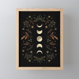 Moonlight Garden - Winter Brown Framed Mini Art Print