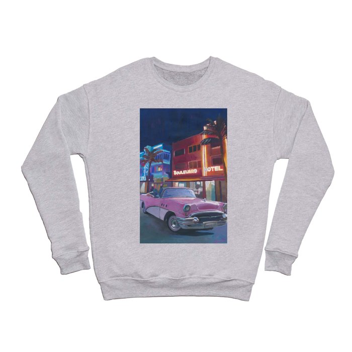 Miami Florida Ocean Drive Convertible Night Crewneck Sweatshirt