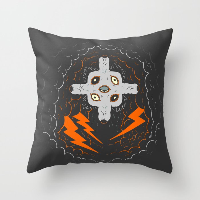 Sit, stay. Throw Pillow