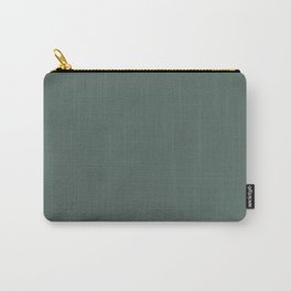 Dark Gray Green Solid Color Pantone Dark Forest 18-5611 TCX Shades of Blue-green Hues Carry-All Pouch