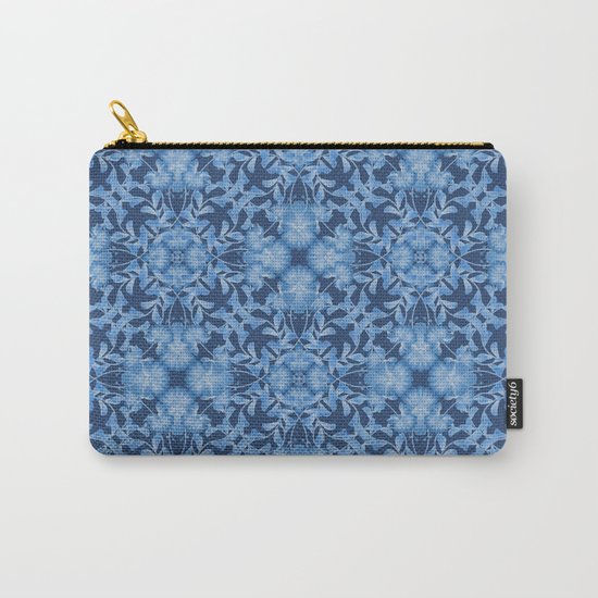 Blue floral ornament. Carry-All Pouch