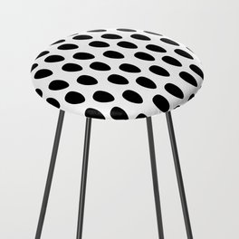 Black and White Strawberry Seeds Pattern Design II Counter Stool