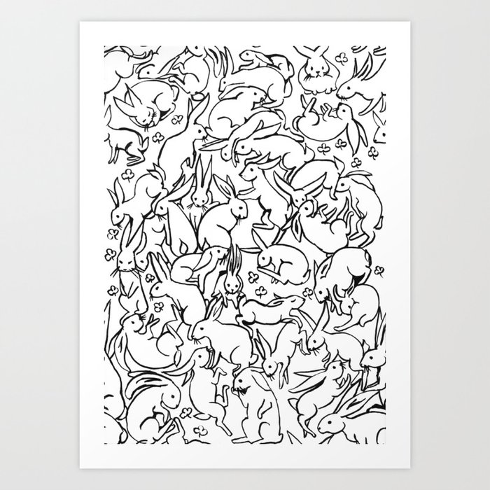 Bunny Pattern Art Print