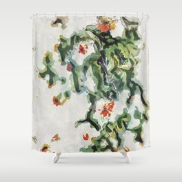 Algae and flowers  Shower Curtain
